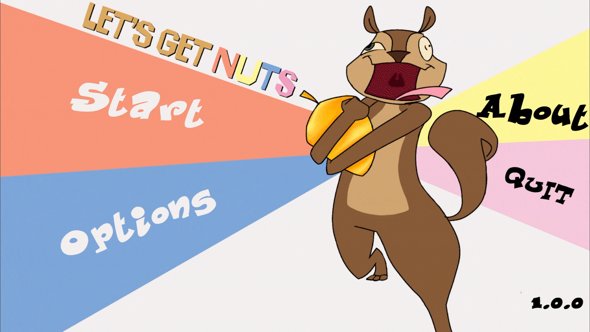 A real video game title screen